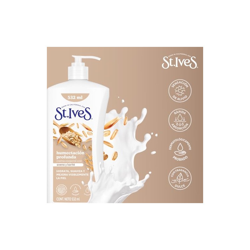 St. Ives Crema Corporal Avena y Karité Humectación Profunda 532