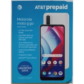 Motorola AT&T XT2163-7 Moto G Go 4G 32GB 6.5" Prepaid Smartphone Phone - Carrier Locked to AT&T