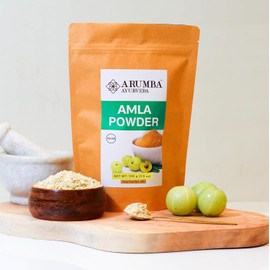 Arumba Ayurveda Amla Powder (Phyllanthus emblica), Indian Gooseberry Powder, Rich in Vitamin C, Vegan, Non-GMO, For Hair and Face Mask, Smoothie Drinks 100 grams
