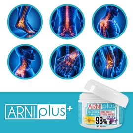 ARNIplus + Gel 500 ml, 98% Strong Arnica Ointment Highly Concentrated for Muscle Soreness, Muscle Relaxation Ointment Tendonitis, Cooling Sports Ointment Muscle, Non-Greasy