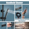 Aolemi Matte Black Outdoor Shower Faucet SUS304 Shower Fixture Combo