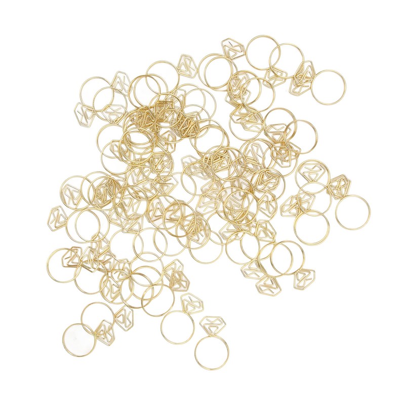 80pcs Ring Shape Paper Clips Rustproof Multifunction Multifunction with Clear