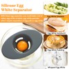 2PCS Silicone Egg Separators, Food-Silicone Egg White Separator, 3-Slit Egg
