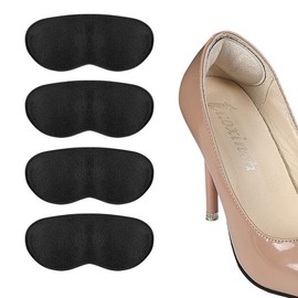 靴ずれ防止 かかとパッド 靴かかと保護パッド パカパカ防止 サイズ調節 粘着シール付き 男女 左右兼用 (ブラック（2足組）)