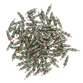 100pcs Air Conditioning Valve Core R12 American Valve Core with Green Rubber Ring for Car