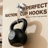 2 Pack Suction Cup Hooks for Shower Stainless Steel, Suction
