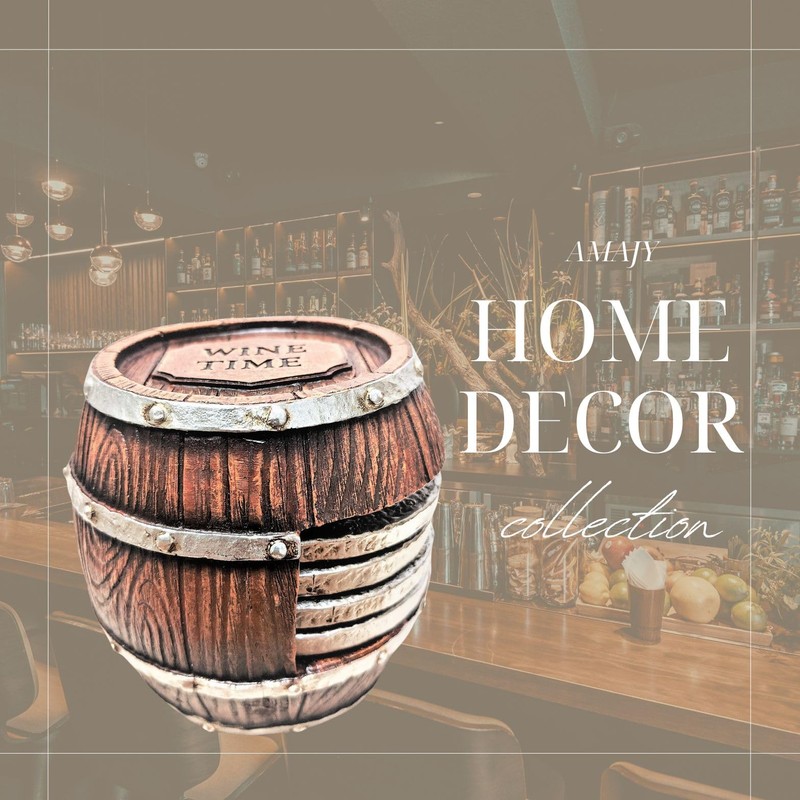 Rustic Western Style Decorative Barrel Coaster Set - Barrel Coaster