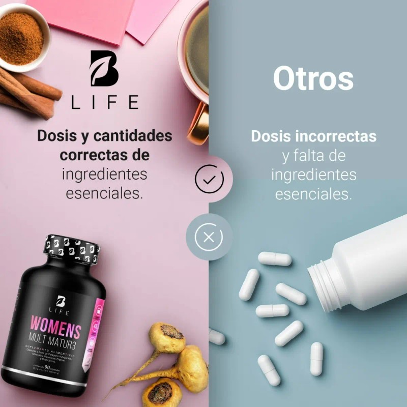 Multivitamínico Mujer Mayor Años Cáps Life