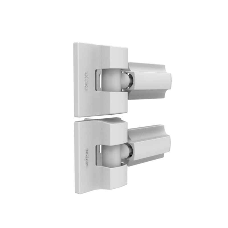 Barrette Outdoor Living Heavy-Duty Modern Wrap Hinge, White Stainless Steel