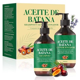 Set de Champú y Acondicionador de Batana, Hidratación, Brillo Sedoso, Elimina Frizz, Repara y Fortalece el Cabello, para Todo Tipo de Cabello, 200ml x 2