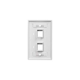 NavePoint Keystone Wall Plate White 2-Port