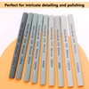 LWCUSNJ 9pcs Green Carbon Sharpening Stone Sticks Set, Green Silicon