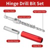 17 Pcs Hinge Drill Bit Set, 8 Pcs HSS Self