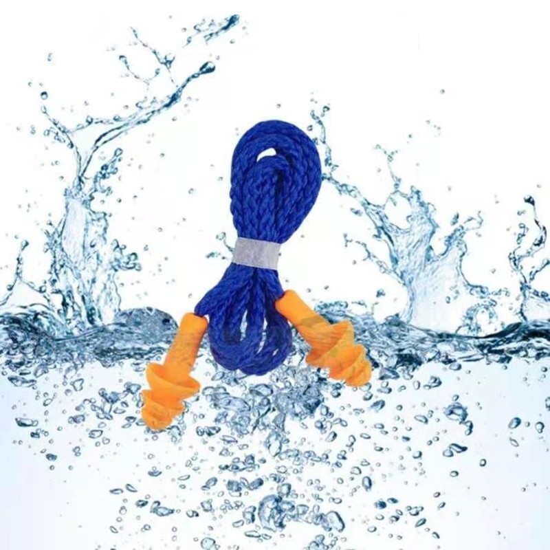 5 Pairs Corded Ear Plugs Reusable Silicone Earplugs with String