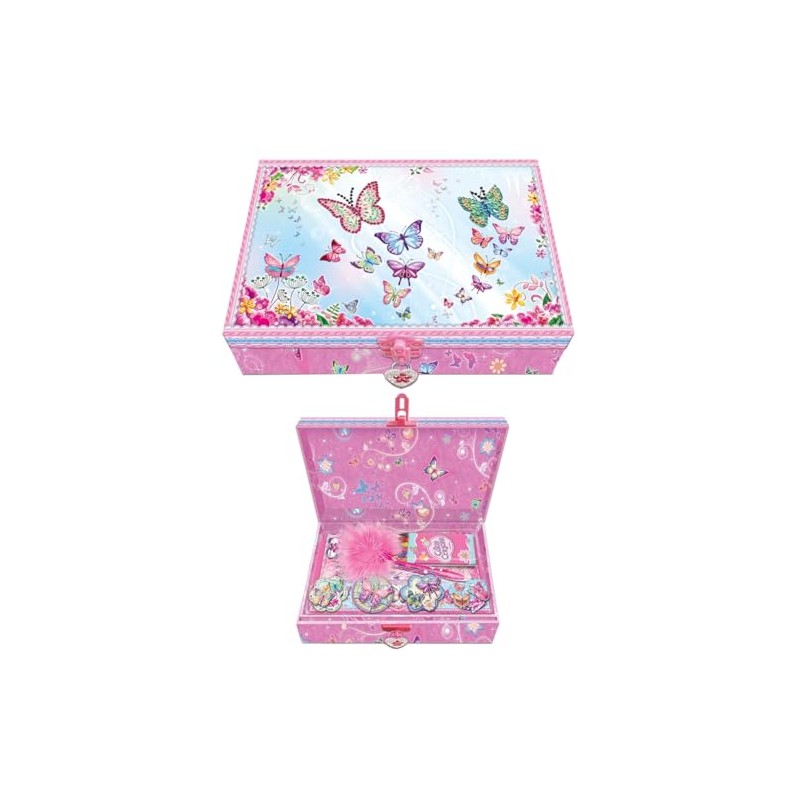 Box with accessories Butterflies, stickers 176BG