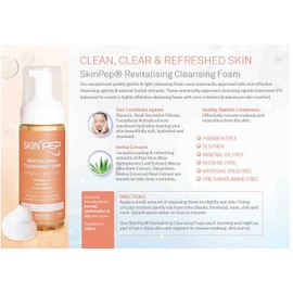 SkinPep Revitalising Cleansing Foam - Gentle And Light Face Cleanser + Vitamin E + Aloe Vera - Deep And Gentle Cleansing Foam - SkinPep Makeup Removing Cleanser (30ml)