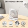 JISULIFE Small Desk Fan, Portable USB Rechargeable Fan, 160° Tilt