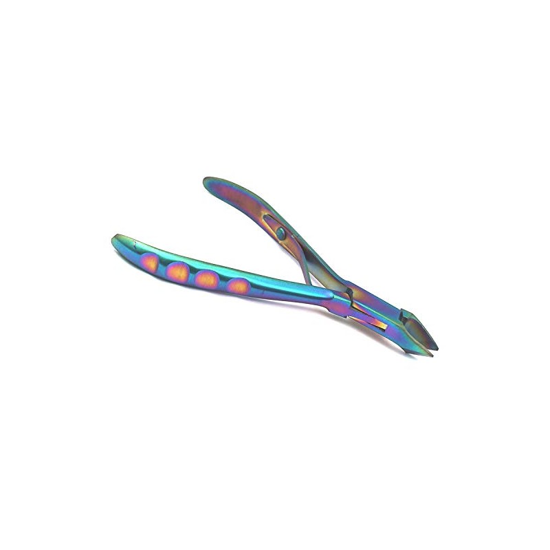 OdontoMed2011 Titanium Coaded 'Cuticle Nippers Rainbow Color ODM