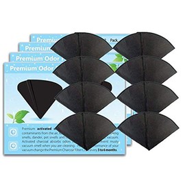 GoodVac Replacement Activated Charcoal Filter Cones Odor Removing Filters Compatible with Filter Queen (8)