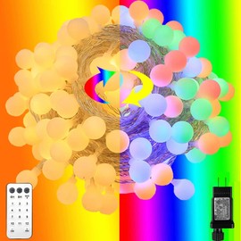 RaThun Globe String Lights,Multicolor 116 Feet 200 led 11 Lighting Modes Fairy String Lights with Remote,Waterproof Mini Globe Lights Decorn for Indoor Outdoor Party Wedding Christmas Tree Garden