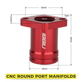 NIBBI PE24mm Carburetor Kit for Predator 212,Upgrade for Coleman Predator 196cc 212cc 224cc Engine Performance Parts with Intake Manifold 48mm Air Filter(Red)