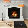 rumlick Fireplace Mat - 24"x42" Double-Sided Fireproof Waterpoof Hearth Rugs,