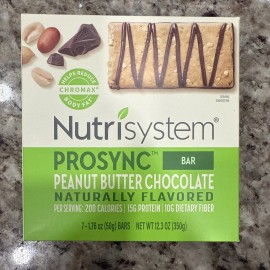 Nutrisystem 7 Nutrisystem Prosync Peanut Butter Chocolate Bar 7ct Box BB 1/2026 lot of 5 box