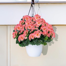 4 Packs Artificial Flowers for Outdoor 14'' Purple Geranium Silk Flowers UV Resistant Garden Plants Bush Faux Flowers for Home Wedding Kitchen Table Centerpieces Grave Cemetary Vase Indoor Decor