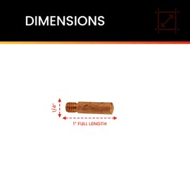 Hot Max 22053 .025-Inch Welder Contact Tips, Tweco Style, 200A, 5-Pack