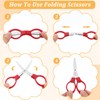 50 Pcs Mini Folding Scissors Small Foldable Travel Stainless Steel