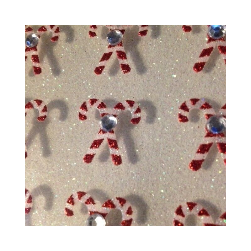 Jolee's Boutique CHRISTMAS CRAFTS CHRISTMAS GLITTER CANDY CANES WITH GEMESTONES