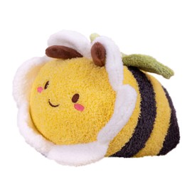 13.9 Inch Fuzzy Flower Bumblebee Stuffed Animal Honey Bee Pulshies with Flower Face and Wings Cuddly Bumble Bee Plush Toy Honeybee Anime Gifts for Kids And Lovers Birthday, Valentines, Christmas...