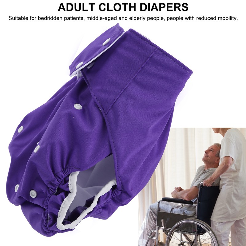 Adjustable Adult Cloth Diapers Anti Leakage Reusable Pocket Nappy for