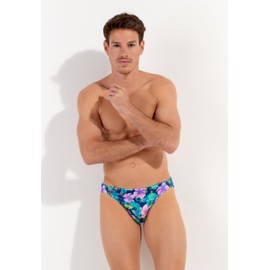 HOM Balata Swim Micro Briefs, Navy print, XL