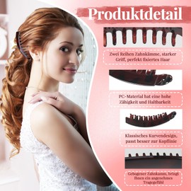 6 Stück Banana Clip Dickes Haar Banana Clip Groß Banana Hair Clip, Pferdeschwanz Haarspange Bananen Haarspange Vintage Haarspange Bananenspange Stabil Bananenspange Haare Dickes Haar Groß, für Damen