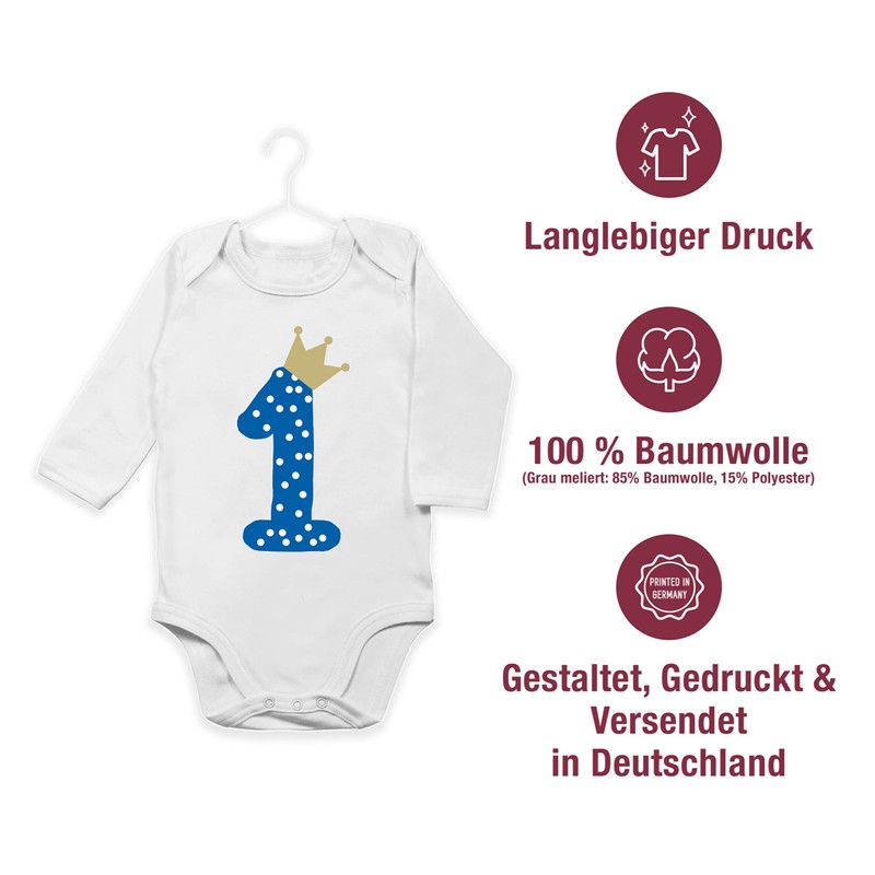 Shirtracer - Baby Bodysuit Long Sleeve Girl Boy - 1st