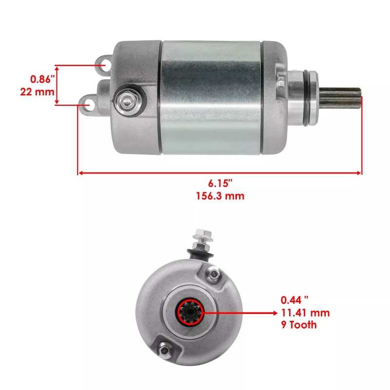 Caltric Starter Motor For Yamaha FZ6R 2009-2017 Motorcycle CW 12