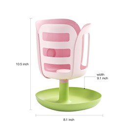 Rabbit Hay Feeders Rack: 2-in-1 Bunny Guinea Pig Food Bowl Grass Food Holder for Small Animal Supplies Chinchillas Guinea Pig Hamsters - Pink