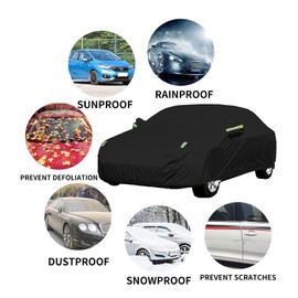 Custom-Fit for Kia Car Cover, Automobiles All Weather Waterproof, Car Cover All Weather Snowproof UV Protection Windproof Outdoor Full car Cover (for Kia Forte)