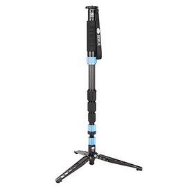 Sirui 6952060001753 P-424SR Carbon Fiber Photo/Video Monopod, Extends to 75", Supports 26.5 lb, Gray