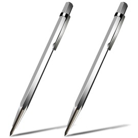 DUMEALAGR Tungsten Carbide Tip Scriber Marking Engraving Pen for Stainless Steel, Ceramics and Glass Carving (Silver)