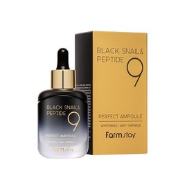 Farm Stay 팜스테이 블랙 스네일 앤 펩타이드9 퍼펙트 앰플 35ml Farmstay Black Snail & Peptide9 Perfect Ampoule 35ml