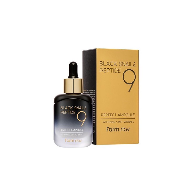 Farm Stay 팜스테이 블랙 스네일 앤 펩타이드9 퍼펙트 앰플 35ml