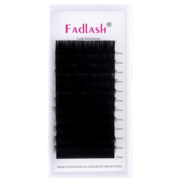 Eyelash Extensions 0.20mm D Curl Mix 20-25mm Fadlash Classic Lash