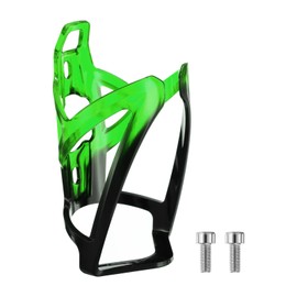 sourcing map Bike Water Bottle Holder 5.3" PC Universal Bicycle Bottle Cages Ultralight Cycling Hydration Brackets with Screws for MTB Mountain Road Gravel, Black Green
