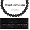 Stone Beaded bracelets for women men: Healing Crystal Bracelet Lava