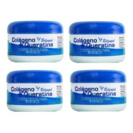 4pzas Matizador En Crema Azul Colágenoqueratina Belcapel                                                                                              