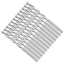 METALLIXITY 3.175mm Drill Bit (1/8") 12Pcs, 4241 High-Speed Steel Straight Shank Uncoated (Bright) 118° for Wood Plastic Iron Copper Aluminum Low Soft Metal