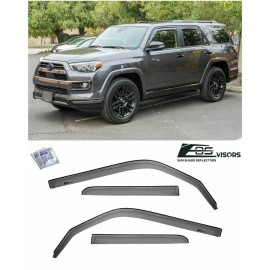 EOS Visors For 10-Up Toyota 4Runner JDM In-Channel Side Window Sun Rain Visors Deflectors