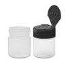 ljdeals 1 oz Plastic Spice Jars with Black Flip &